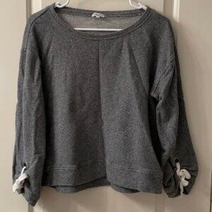 Splendid Madison Sweatshirt - Gray, Tie Sleeves